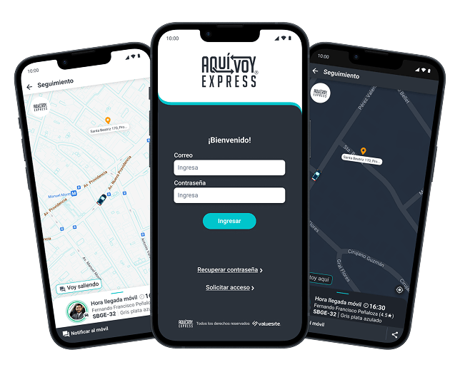 Rediseño App Pasajero Aquívoy Express
